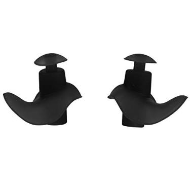 Imagem de Tampões de ouvido, fino acabamento confiável prático à prova d'água à prova de poeira para natação Protetores de ouvido para dormir para nadar(Preto)