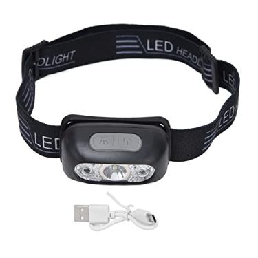 Imagem de Lanterna frontal LED multifuncional ângulo ajustável à prova d'água carregamento usb sensor de movimento portátil lanterna cabeça sensor abs 5 v farol ao ar livre para corrida