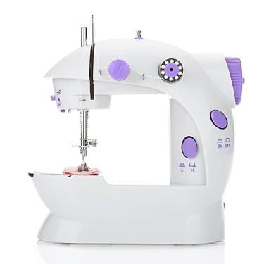 Imagem de Mini Maquina De Costura Portatil Bivolt Pilhas Manual Pedal