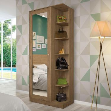 Imagem de Sapateira com 1 Porta com Espelho e Prateleiras Duetto Henn 