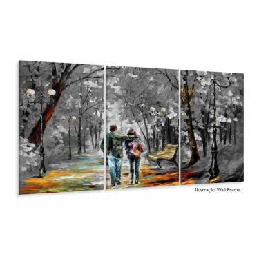 Imagem de Quadros Decorativos Romantico Bosque City Sala Quarto 120x60