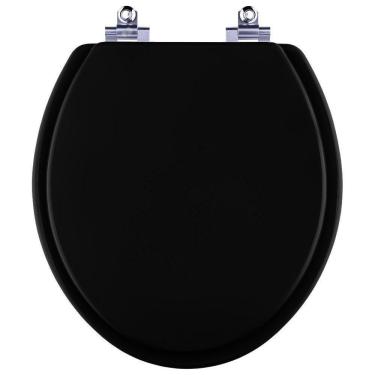 Imagem de Assento Sanitário Fechamento Lento Convencional Preto
