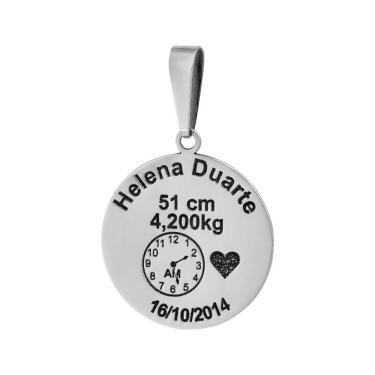 Imagem de Pingente Aço Mandala Nascimento Coração 27mm