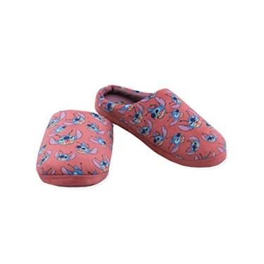 Imagem de Disney Lilo & Stitch Adult Women's Indoor Outdoor Scuff Slide On Slippers (Large, Pink)