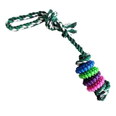 Imagem de Cordas anéis coloridos de borracha brinquedo p/cachorro Cor:Azul