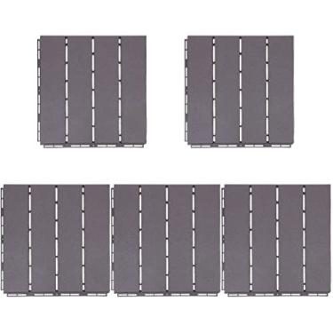 Imagem de 5 Unidades Piso De Mosaico Piso Resistente a Água Telha De Deck De Bloqueio Telhas De Madeira Varanda Piso De Deck Placa De Carpete Piso De Para Varanda Ladrilho Costura