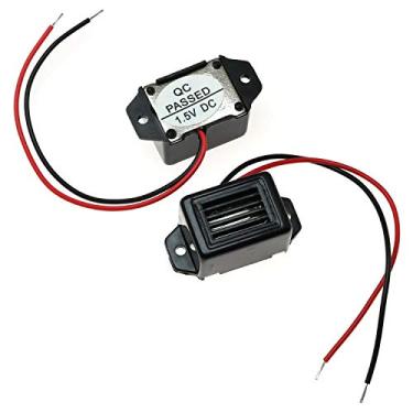 Imagem de E-outstanding Mini campainhas magnéticas retangulares 1,5 V 400 Hz com cabo de chumbo código morse componentes eletrônicos mecânicos