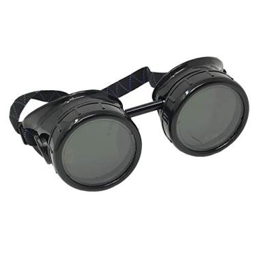 Imagem de Óculos Steampunk Mad Scientist Óculos de proteção ocular estilo de soldagem, Preto, tamanho �nico