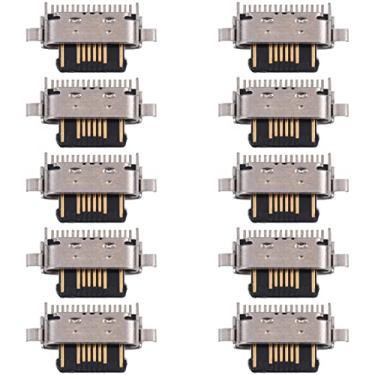 Imagem de HUANGYUNCHAO Acessórios telefônicos 10 PCs Carregando conector da porta para LG K52/Q52/K62 Substituição do telefone celular