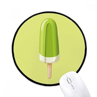 Imagem de DIYthinker Green Mung Bean Picolé doce sorvete mousepad desktop escritório tapete redondo para computador