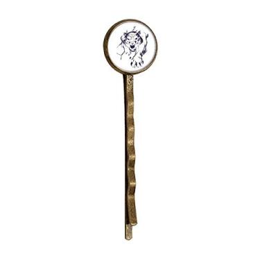 Imagem de Tigre King Animal Selvagem Art Deco Presente Moda Retrô Metal Cabelos Bobby Pin Headwear