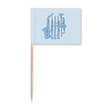 Imagem de Instrumento de música clássico instrumento de sopro palito de dente marcadores decoração de festa