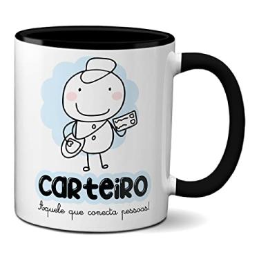 Imagem de Caneca Carteiro Aquele Que Conecta As Pessoas! Presente (Preta)