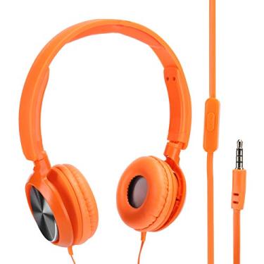Imagem de Fones de ouvido over-ear, fone de ouvido sem fio fone de ouvido estéreo para jogos para PC laptop, PSP, tablet, computador, telefone celular(laranja)
