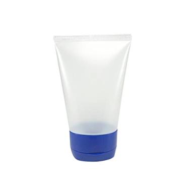 Imagem de BISNAGA PLÁSTICA TRANSPARENTE 30ML C/TAMPA FLIP TOP (50 PEÇAS) (azul escuro)