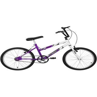 Imagem de Bicicleta de Passeio Ultra Bikes Esporte Bicolor Aro 20 Reforçada Freio V-Brake Infantil Juvenil Menina Lilás/Branco