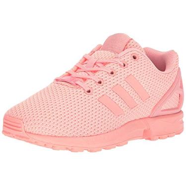 Imagem de adidas Originals Tênis de corrida infantil unissex Zx Flux J, Haze Coral Haze Coral Haze S, 4.5 Big Kid