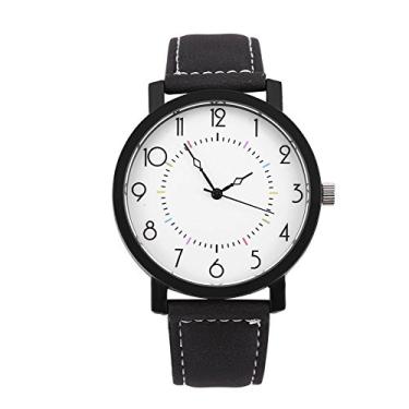 Imagem de Relógio de pulso Bnineteenteam 4 Tipos de quartzo feminino, pulseira de poliuretano redonda, mostrador grande, relógio de pulso, Simple style