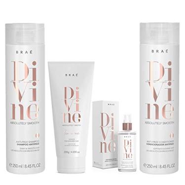 Imagem de BRAÉ Divine Antifrizz kit - Shampoo+Condicionador 250ml+Leave-in 200ml+Mascara Liquida de Queratina 60ml