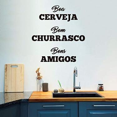 Imagem de Adesivo De Parede Cerveja Amigos tamanho 50cm x 65cm