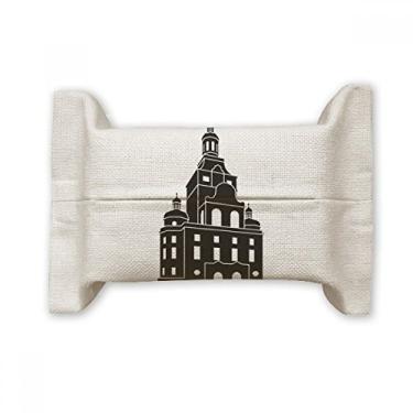 Imagem de Bolsa de linho de algodão para lenços faciais de arquitetura de construção famosa da Alemanha