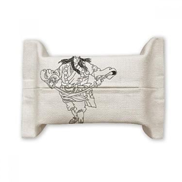 Imagem de Masterpiece The Romance Figura chinesa Wusong Suporte de papel para lenços faciais, saco de linho de algodão