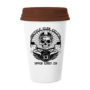 Imagem de Motocicleta indiana esqueleto, flamena, totem, caneca de café copo de cerâmica