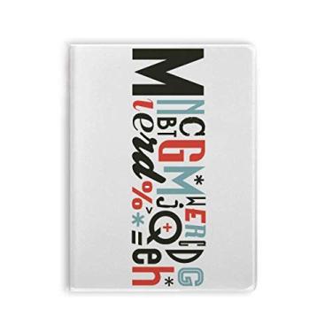 Imagem de Caderno elegante com citação de alfabetos, capa macia para agenda