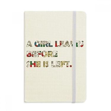 Imagem de Caderno com citação sobre meninas, capa dura oficial, diário clássico