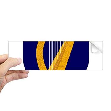 Imagem de DIYthinker Adesivo retangular com emblema nacional da Irlanda Europa para notebook, decalque para janela