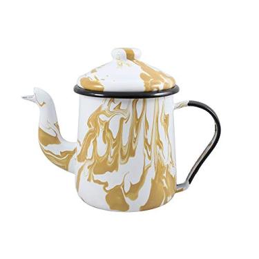 Imagem de Cafeteira Tradicional 12 Esmaltada Marmorizada Marrom - 1100 ml - Ewel