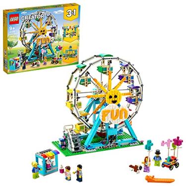 Imagem de LEGO Creator 3in1 Ferris Wheel 31119 Building Kit with Rebuildable Toy Bumper Cars, Boat Swing and 5 Minifigures; New 2021 (1,002 Pieces)