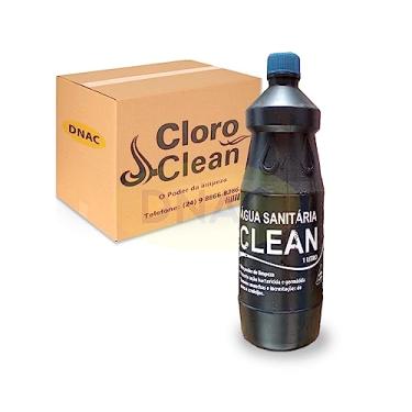 Imagem de Água Sanitária Desinfetante De Uso Geral Caixa Com 12 Unidades - Clean