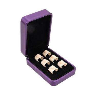 Imagem de Mangas de dedo Handpan profissionais 6Pce - material de silicone, palhetas de tambor de língua de aço, ferramentas auxiliares de batida para percussão manual, caixa de presente requintada (Color : C