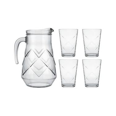 Imagem de Conjunto de Jarra e Copos Nadir Maracatu em Vidro – 5 Peças