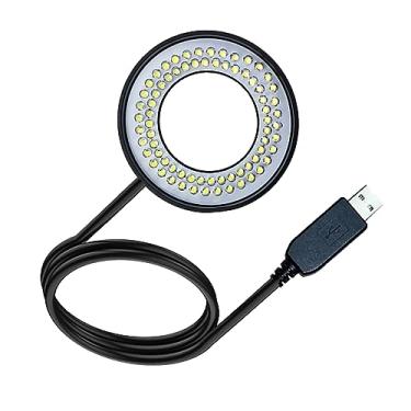 Imagem de Microscópio USB Anel Iluminador LED, Fonte de Lâmpada Ajustável para Microscópio Estéreo Trinocular Monocular