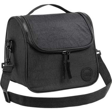 Imagem de Tilibra - Lancheira Tiracolo Académie Preta , Formato: (L)220mm x (A)185mm x (P)145mm