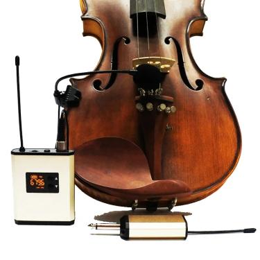 Imagem de Iiolin violino microfone sem fio recarga instrumento mic transmissor receptor sem fio sistema