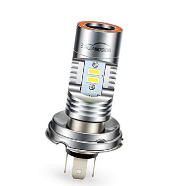 Imagem de Ruiandsion Lâmpada de LED para farol de motocicleta P45T branca + vermelha DC 12-24V 3570 2SMD Chips super brilhante lâmpada de LED de feixe alto/baixo para farol de moto, sem polaridade