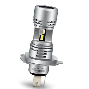 Imagem de Ruiandsion Lâmpada de LED H4 para farol de motocicleta DC 12-85V Super Brilhante 9003 P43t Branco 5530 4SMD Chips Hi/Lo Beam Lâmpada de LED de substituição para farol de moto, sem polaridade