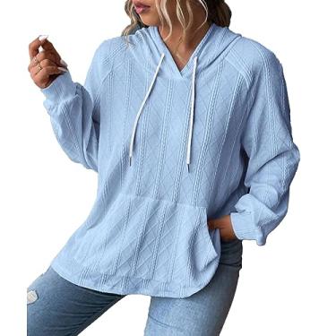 Imagem de Top Solto Com Capuz Feminino, Pulôver Respirável Feminino Com Capuz Macio para Mulheres para Namorar (XXL)