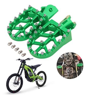 Imagem de Pedais de bicicleta Dirt Bike Pedais de motocicleta Descansos CNC para Sur Ron Light Bee S/X Segway X260 X160 CRF150F 2003-2019 CRF230F 2003-2019 Verde