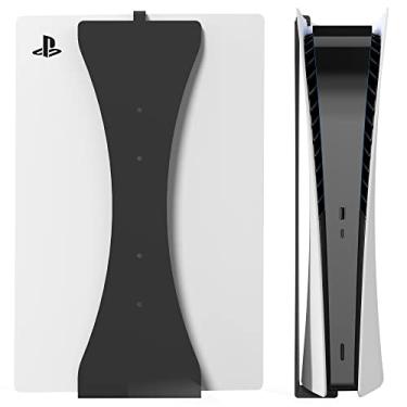 Imagem de HumanCentric Suporte de parede compatível com suporte de parede PS5, suporte de metal para suporte de parede para Playstation 5, ocultar console PS5 ou montar na parede, kit de suporte de parede PS5, suporte de disco e versões digitais PS5