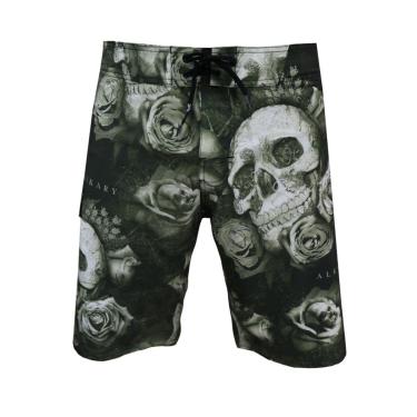 Imagem de Bermuda Alkary Caveira Rosas Preta-Masculino