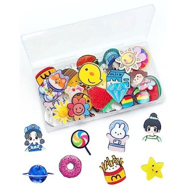 Imagem de Cinvo 40 Pinos de Acrílico Decoração a Granel: Broches de Desenho Animado, Lapela, Acessórios para Mochilas, Bolsas, Roupas, Jaquetas, Chapéus, Bonés e Artesanato DIY (40 Estilos Sortidos)