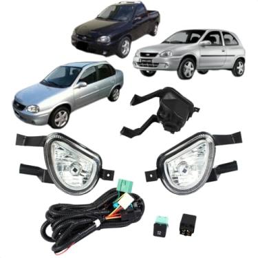 Imagem de Kit Farol Milha Shocklight Corsa/Pick Up 2000/2002 / Classic 2003/2010 Botão Modelo Original SL-0402