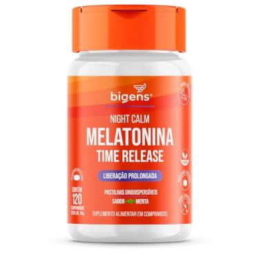 Imagem de Night Calm Melatonina Time Release, 120 comprimidos, Biogens, Bigens