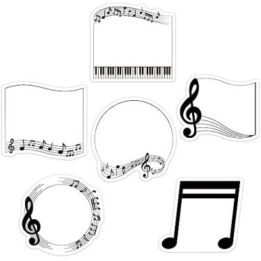 Imagem de Pacote com 30 notas adesivas musicais – 600 folhas de blocos de notas musicais para agradecimento de professores de música, lembrancinhas de festa, notas musicais, lembretes de mensagem, material escolar