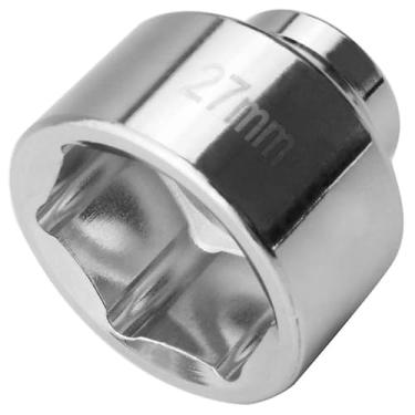 Imagem de Shonee Soquete de filtro de combustível resistente de 27 mm de baixo perfil para Mercedes, Volkswagen, Hyundai, Kia, Minis e Smart Cars com tampas de filtro de óleo de 27 mm, ferramenta de remoção de filtro de óleo de acionamento de 3/8"