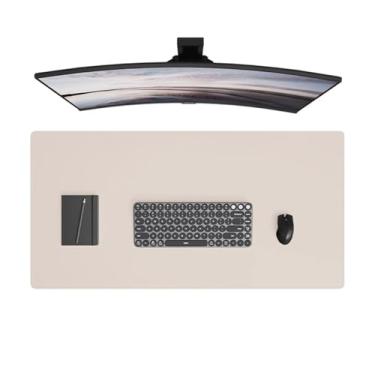 Imagem de HUTALIM Tapete de mouse grande de couro texturizado premium durável base antiderrapante tapete de mouse à prova d'água estendido para esports pros gamer desktop escritório